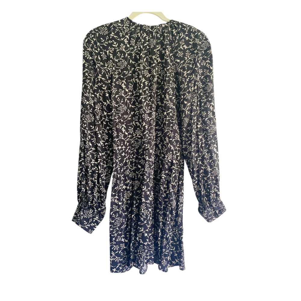 Sézane Merry Dress in Black & Ecru Floral Print - Picture 11 of 15